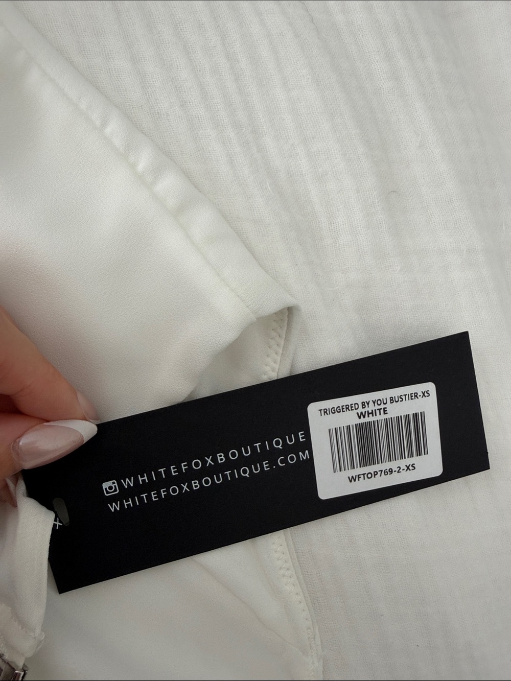 White Corset Top - WHITEFOX NEW WITH TAGS - Picture 2 of 3